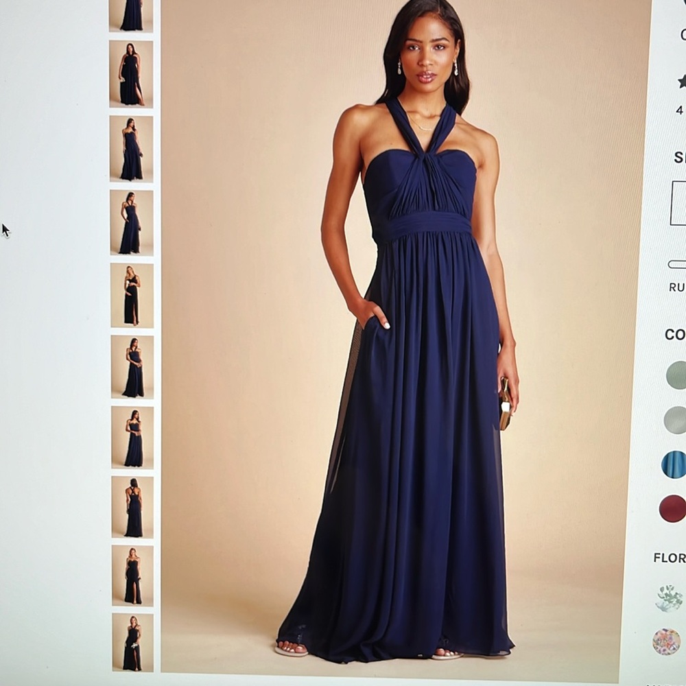 Birdy Grey Navy Halter Wedding Dress